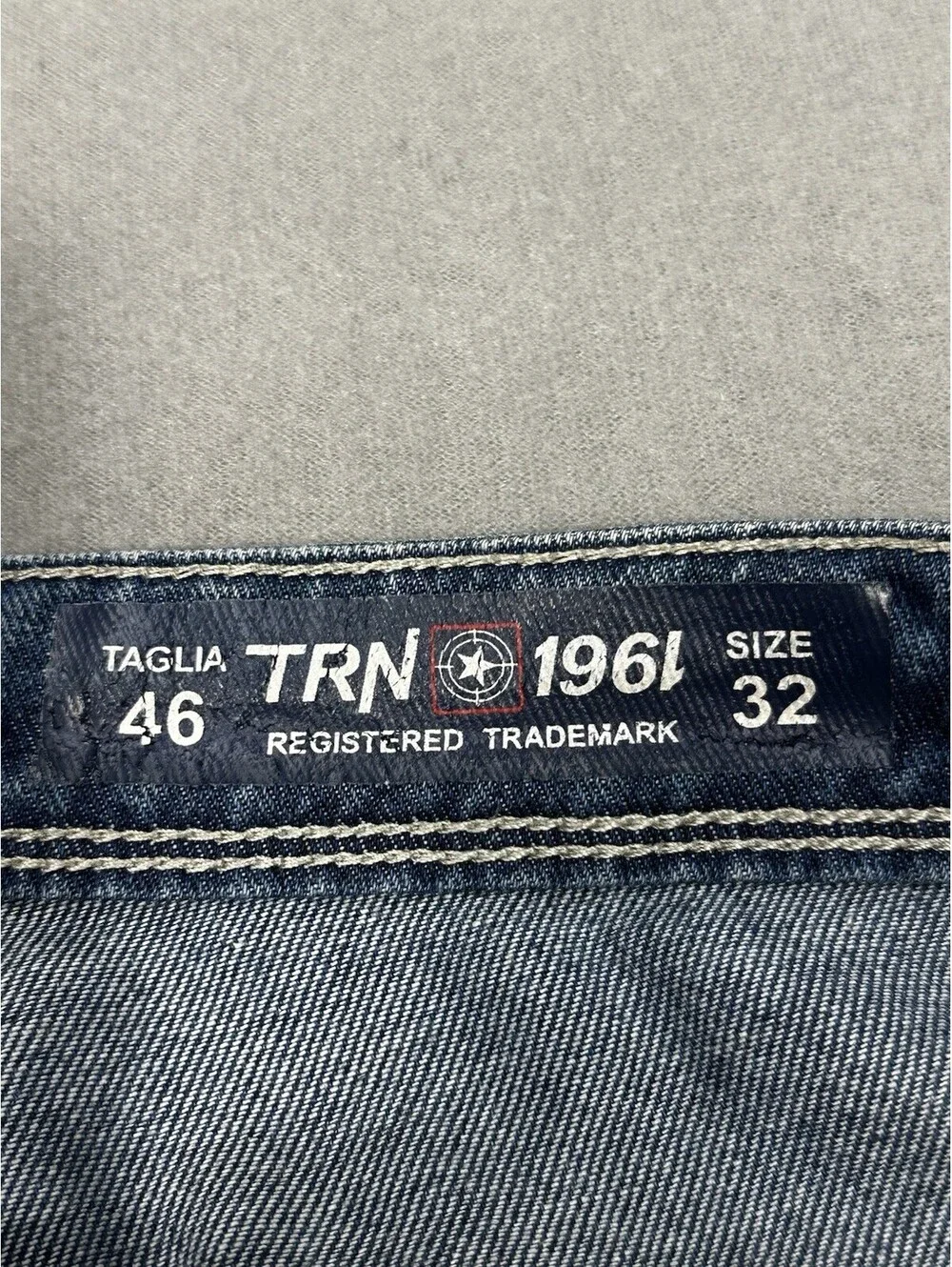 TRN 1961 Men’s Denim Shorts Size 32 Blue Drawstring Casual Jean Shorts